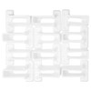 QWORK 12 Pack Wire Shelf End Bracket, White Plastic Closet