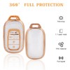Key Fob Cover for Honda Ring Parent (Gold+White)