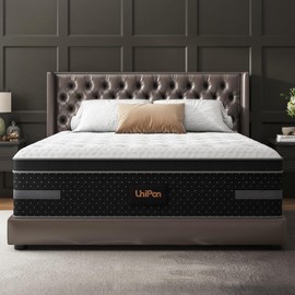 UniPon Twin Mattress 10 Inch Firm Hybrid – Pressure Relief Cooling Gel Mattresses with Balanced Support Deep Sleep Fiberglass Free, 365 Night Trial
