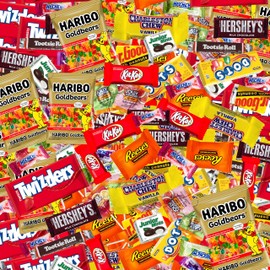 Individually Wrapped Mini Candy & Chocolate Mix - 1 lb Bulk Easter Candy Assortment - Easter Basket Stuffers, Pinata Stuffer Candies Variety Pack, Office CandyBowl Treats - Sweet & Chocolatey Flavors