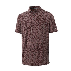 M MAELREG Golf Shirts for Men Dry Fit Print Performance Lightweight Collared Casual Mens Polo Shirts Short Sleeve