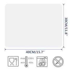 Gartful 2 Pack Silicone Crafting Mats, 15.7" x 11.8" Silicone Mat For Crafts, Large Heat Resistant Sheet For Jewelry Casting, Epoxy Resin, Wax Seal, Drawing, Countertop Protector, Placemat,Translucent