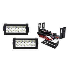 iJDMTOY Rear Bumper Mount Searchlight Reverse LED Light Bars Compatible With 2009-2018 Dodge RAM 1500 2500 3500, Includes (2) 36W High Power LED Lightbars, Bumper Mount Brackets, On/Off Switch Wiring