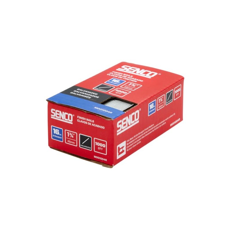 SENCO M001004R 1-3/4" 16 Gauge Straight Finish Nails, Galvanized Finish