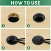 Bolatus 2 Pcs 60mm Desk Grommets, Round Desk Cable Hole