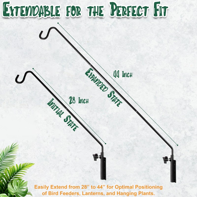 Home-X Deck Hook for Railing - Extendable Reach Deck Bird