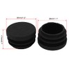 sourcingmap 28mm Black Plastic Blanking End Caps Tube Insert Cover