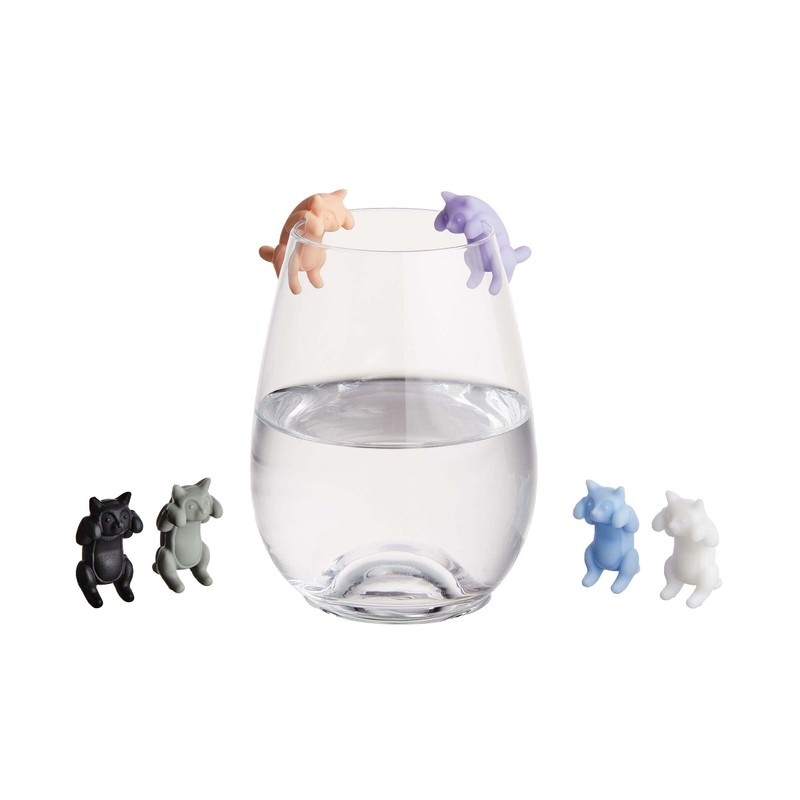 BUTLERS My Drink Glass Marker Cats Pack of 6