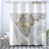 Ttincceer Hookless Shower Curtain with Snap in Fabric Liner Grey
