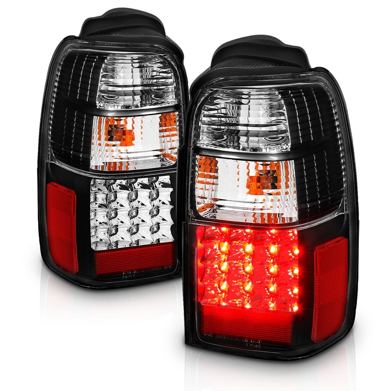 AmeriLite for 1996-2002 Toyota 4Runner LED Replacement Black Tail Lights