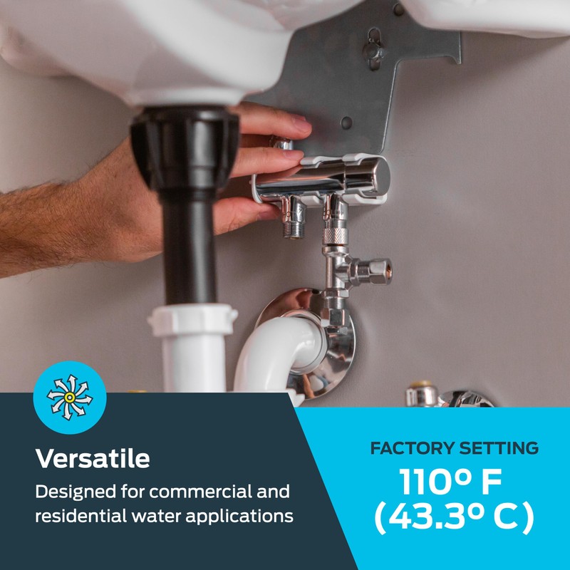 Cash Acme 3/8 Inch HG135 Thermostatic Mixing Valve with Compression