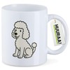 Huuraa Tasse Pudel Curly Comic Geschenk 330ml Weiß Pudel Präsent