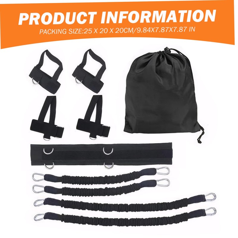 10PCS/Set Boxing Resistance Bands Adjustable Waist Strap Resistance Bands Set