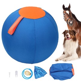 MiOYOOW Dog Herding Ball, 18" Horse Ball Toy Self Entertaining Pet Training Ball with Handle for Dogs Horses (Not for Aggressive Chewers)