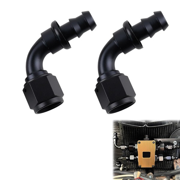 VVORHSBELL 8AN to 1/2 90 Degree Push Lock Hose Fitting