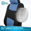 BDK PolyPro Car Seat Covers Full Set in Blue Gray