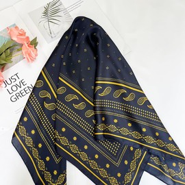 FONYVE 2 PCS Silk Scarfs for Women Lightweight Fashion Headscarf Satin Hair Wrap for Sleeping 27.5 inches