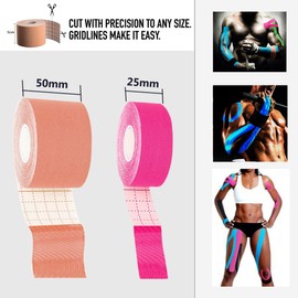 Kinesiology Theraeputic Tape Physio for Athletic Sports Recovery Pain Relieve Strong Adhesion Waterproof Original Cotton Uncut 2 Inch x 16.4 Feet (Camouflage)