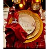 Christmas Napkin Rings Set of 6 Gold Metal Napkin Rings