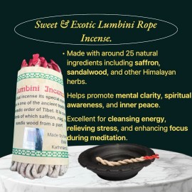 Tibetan Lumbini Rope Incense Home Fragrance Burning Gently With A Natural Wick