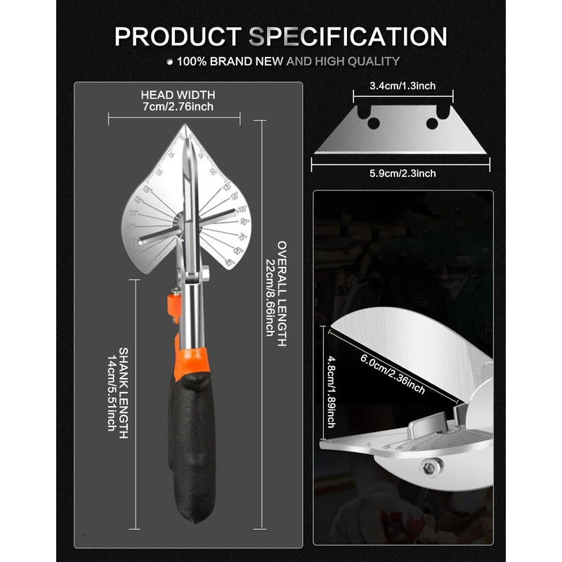 KATUR Multi Angle Miter Shears 45 to 135 Degree Multifunction