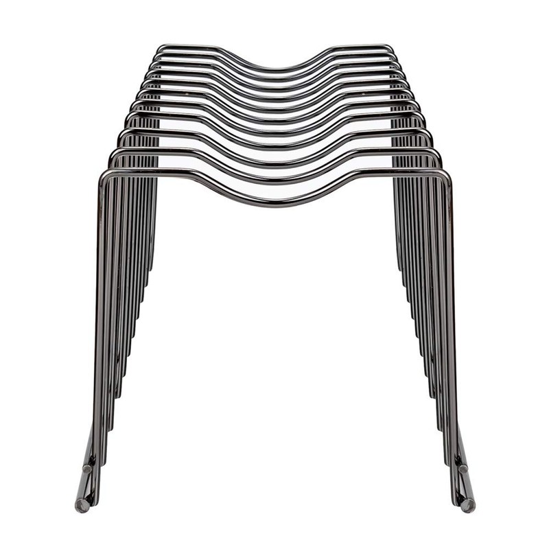 SANNO ディッシュラック フライパンスタント 鍋蓋収納 キッチン収納ラック 水切りラック ステンレス製 二つ入れ 間隔幅4㎝X3幅３㎝X7