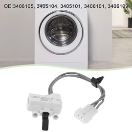 Be In Your Mind Pack of 2 3-Pin Dryer Door Switch 3406105 Replacement Part 3406109 Compatible with Kenmore Compatible with Whirlpool Compatible with Roper Replaces 3406104 WP3406105