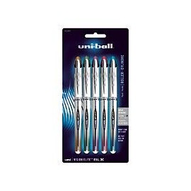 uni-ball 1832404 VISION ELITE BLX Series Rollerball Pen .8 mm Assorted 5/ST