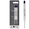 Parker Ballpoint Pen Refills, Medium Tip, Black Quinkflow Ink, 3