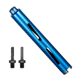 SALI Brocas de núcleo de diamante de 1 1/2 pulgadas de diámetro, broca de núcleo de hormigón de 215 mm de profundidad de perforación, broca de núcleo de rosca de 5/8-11 pulgadas Turbo