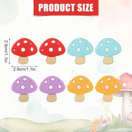 8 Pcs Mushroom Knitting Needle Stoppers, Silicone Blunt Needle Cover Knitting Needle Point Protectors Cute Stitch Needle End Caps Needle Holders Knitting Accessories and Gadgets Picks