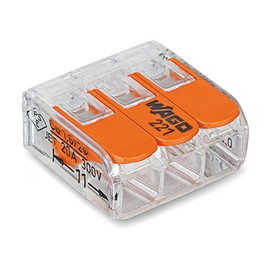 WAGO 25x Wago 221-413 COMPACT Verbindungsklemme - mit Bet?tigungshebel - 3-fach - Hebelklemme - Dosenklemme