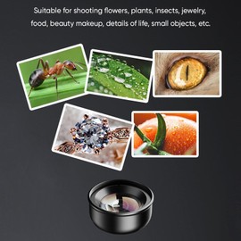 10X Macro Lens Universal Clip Portable Phone Camera Macro Lens with LED Fill Light, Updated Clip and Widely Compatible for Close Up Photography