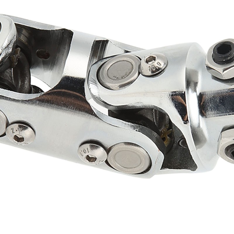 Double U Joint Coupler, Chromed 5.2in Length Double Steering U