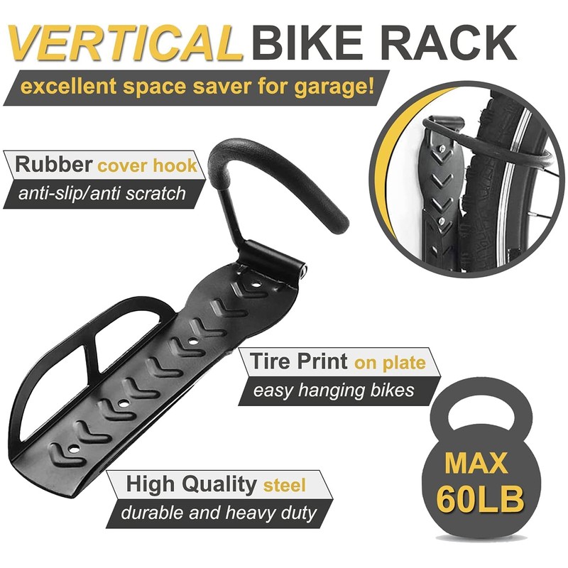 Soporte De Gancho Fijo para Colgar Bicicletas con Protector De