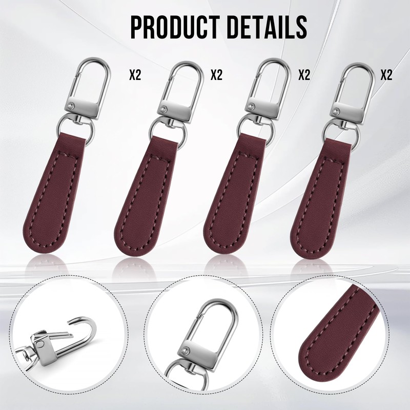 Deoward Zipper Pull Replacement Leather Handle Detachable Zipper Repair Tab