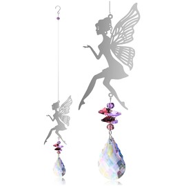TOLOVIC Suncatcher Crystal Prism Ball Rainbow Suncatcher Crystals Hanging Decoration Window Pendant Crystals for Hanging for Home Garden (Elves)