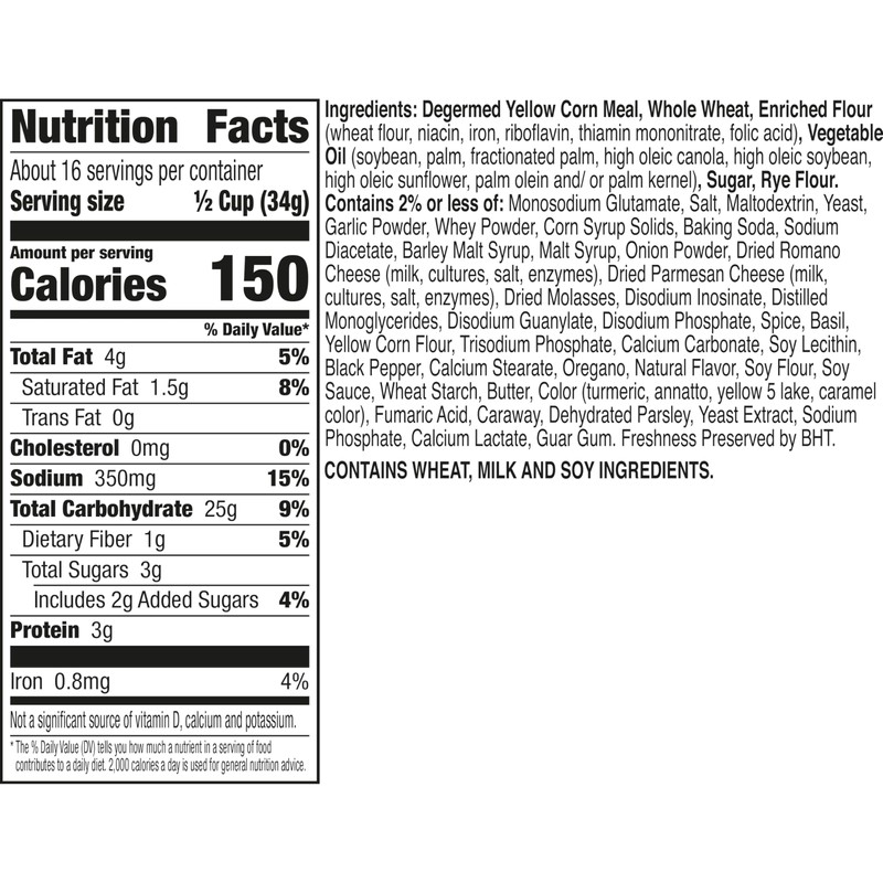 Chex Mix Bold Garlic and Herb Snack Mix, Snack Tub,