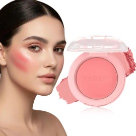 Blush En Polvo Rubor Colorete Maquillaje Hipoalergenico Blush Rosa Prueba De Agua, Suave De Alta Pigmentación Y Larga Duración Textura Sedosa Y Difuminado Fácil Libre Parabenos Color C101 Magefy