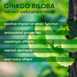Ginkgo Biloba Powder 8 oz - Pure Natural Supplement, Brain Support, Mental Alertness, Filler Free
