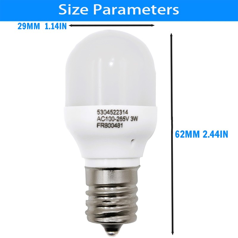 Delushaka 5304522314 Refrigerator Led Light Bulb Compatible for Frigidaire Refrigerator