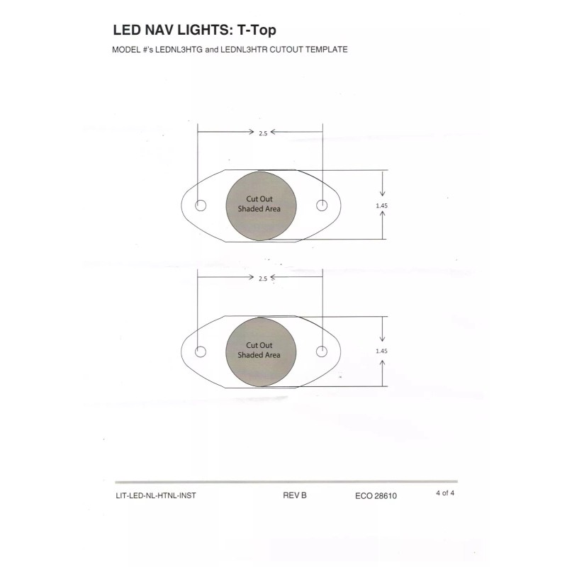 Livorsi Marine LED red navigation light LEDNL3R