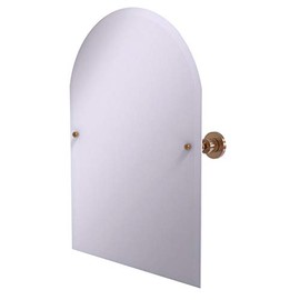 Allied Brass AP-94 Frameless Arched Top Tilt Beveled Edge Wall Mirror, Brushed Bronze