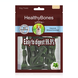 UrbanX HealthyBones Original Natural Dog Dental Care Mint Snacks Oral Health Dog Food for Lancashire Heeler and Other Small Herding Dogs, 15 Count