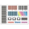2 Sheets Temporary Barcode Tattoo Rainbow Tattoo Strawberry Tattoo Barcode