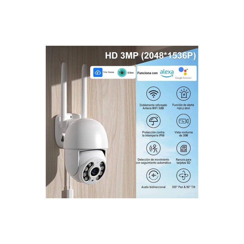 E T EASYTAO C05 Cámara de Seguridad Exterior WiFi 3MP