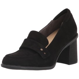 Dr. Scholl's Shoes Womens Rumors Block Heel Loafer Black Synthetic 9.5 M