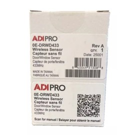 ADI Pro Brand New ADI PRO DRWD433 Wireless Door/Window Mini Sensor DSC EV-DW4975, Magnet
