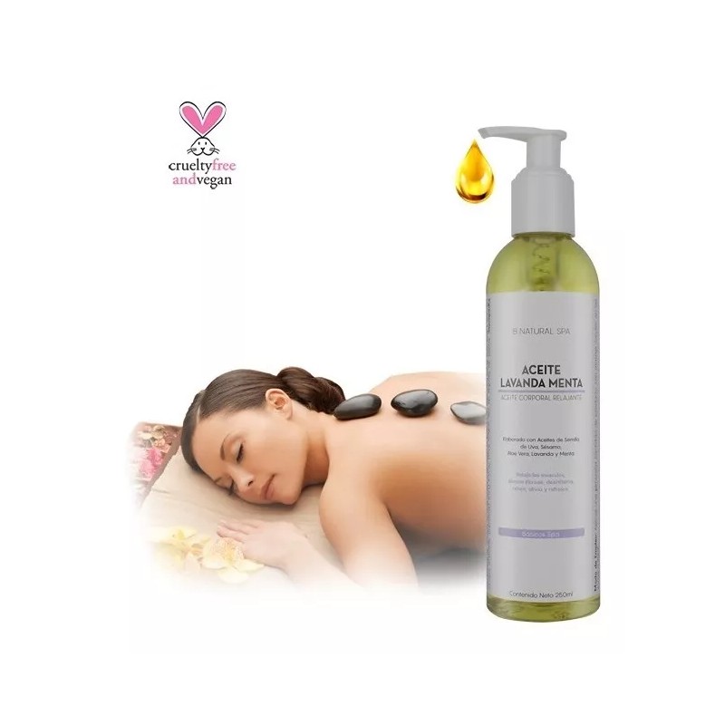 B. Natural Spa Aceite Corporal Relajante Para Masajes Lavanda/menta 250ml
