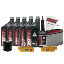 Cyclemax Standard 10W-30 Full Service Kit compatible with 2003-2018 Honda ST 1300 ST1300 with Spark Plugs and Shaft Drive Oil